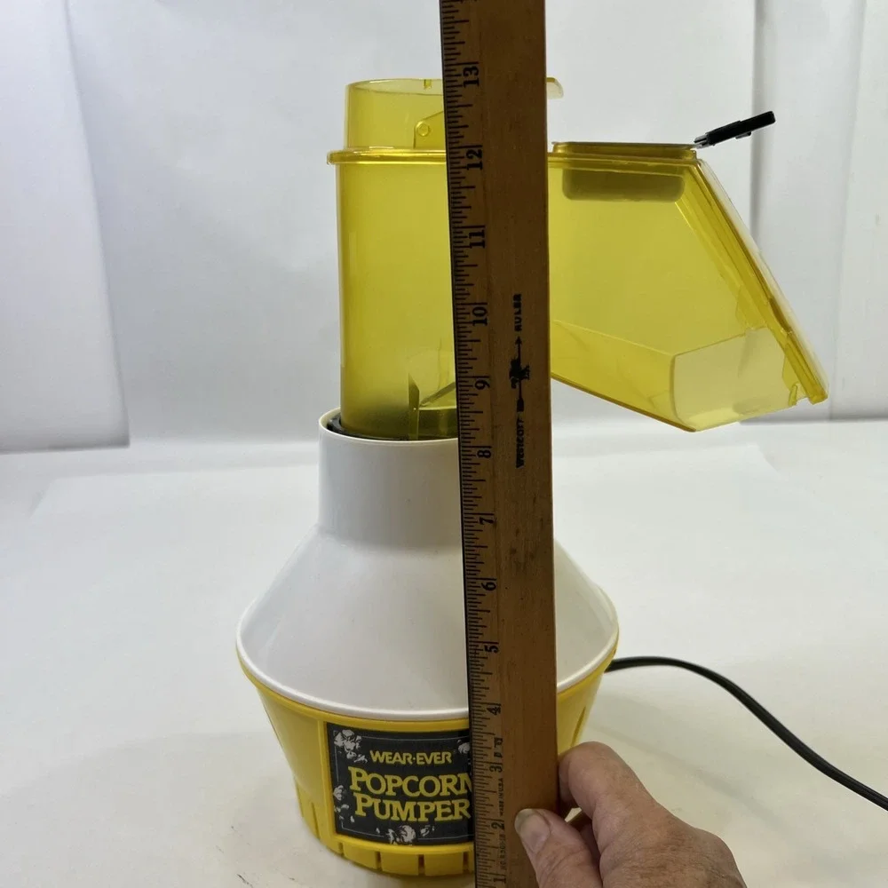 Wear Ever Popcorn Pumper 73000 Hot Air Popper Butter Dish Tested Works